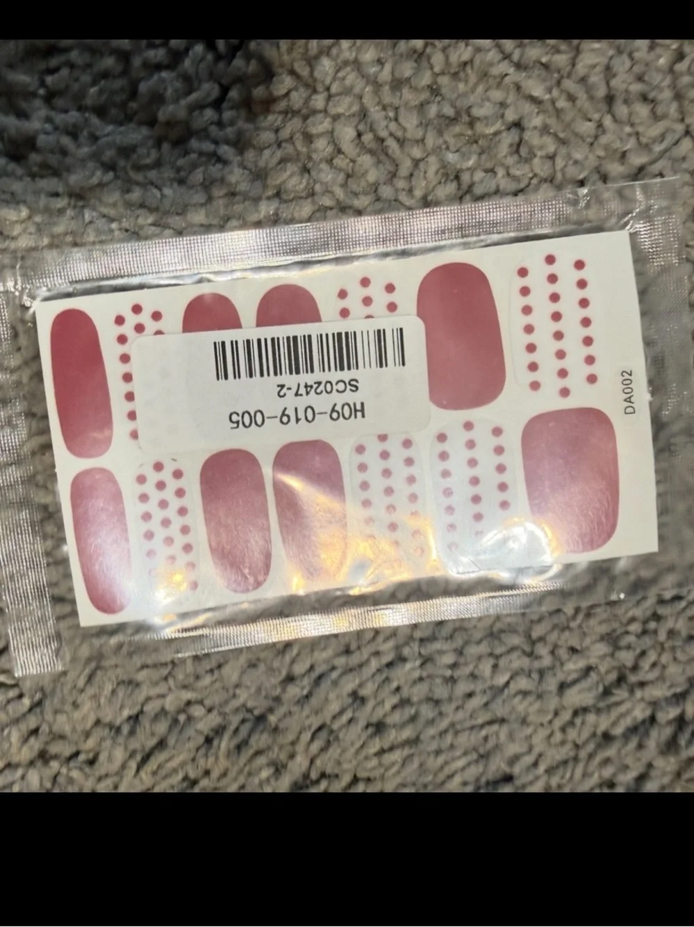 $1 Pink Nail Wraps Sticker Wraps $1 WITH ANY $10 ORDER OR MORE ITEMS